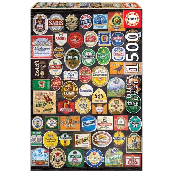 Puzzle Educa Etiquetas de Cervezas de 1500 Piezas