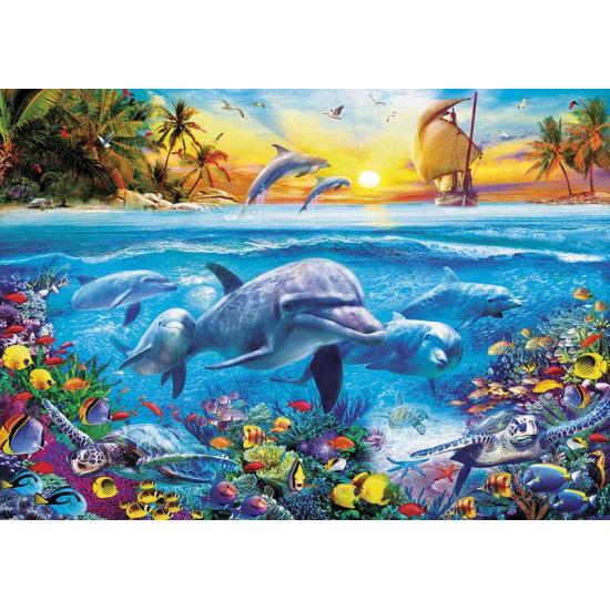 Puzzle Educa Familia de Delfines de 2000 Piezas