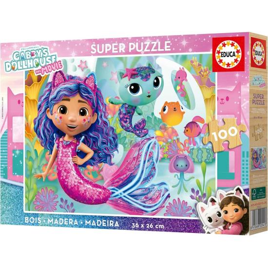 Puzzle Educa Gabby's Dollhouse de 100 Piezas Madera