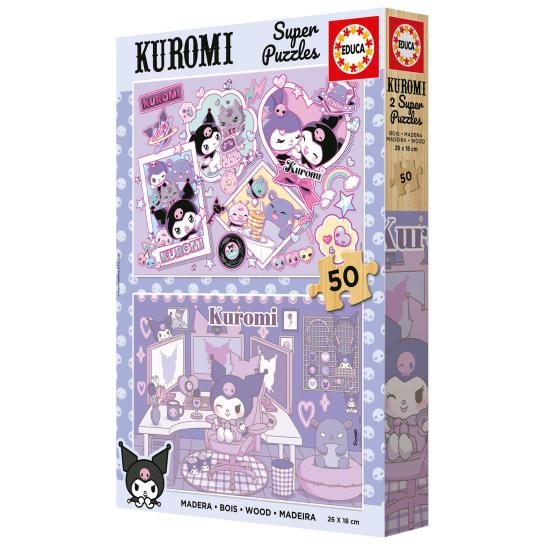 Puzzle Educa Hello Kitty Kuromi de 2 x 50 Pzs Madera