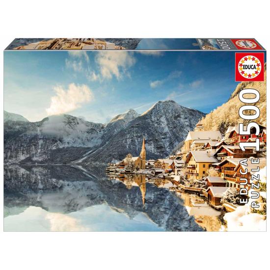 Puzzle Educa Invierno en Hallstatt de 1500 Piezas