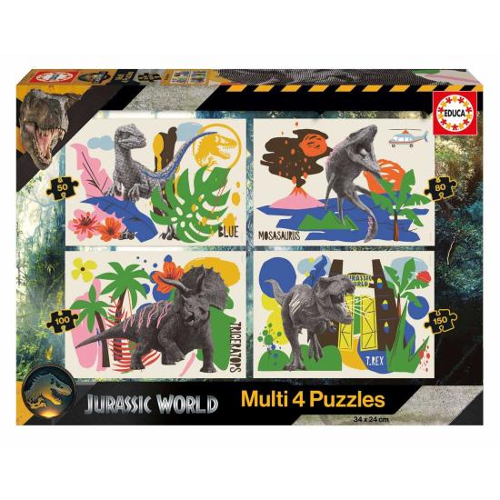 Puzzle Educa Jurassic World Multi Progresivo 50+80+100+150P