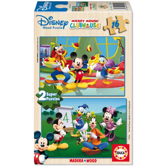 Puzzle Educa La Casa de Mickey Mouse 2 x 16 Piezas