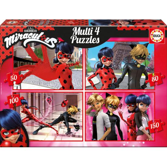 Puzzle Educa Ladybug Multi Progresivo 50+80+100+150 pzs Puzzle Educa Ladybug Multi Progresivo 50+80+100+150 pzs