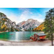 Puzzle Educa Lago Braies en Otoño de 3000 Piezas