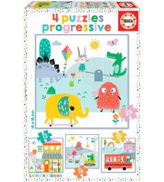 Puzzle Educa Lemon Ribbon Progresivo 12+16+20+25 Pzs