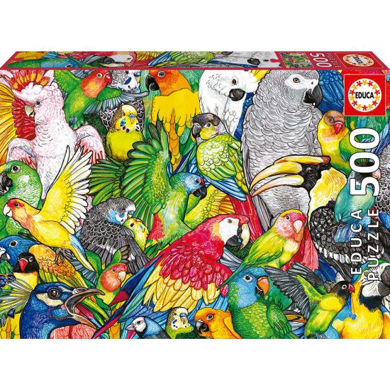 Puzzle Educa Loros de 500 Piezas