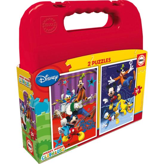 Puzzle Educa Maleta Mickey Mouse 2 x 20 Piezas