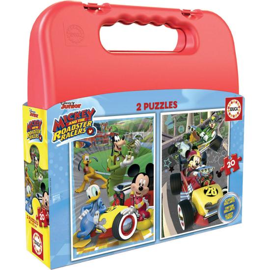 Puzzle Educa Maleta Mickey y los Superpilotos de 2 x 20 Piezas Puzzle Educa Maleta Mickey y los Superpilotos de 2 x 20 Piezas