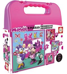 Puzzle Educa Maleta Progresiva Minnie Ayudantes Felices