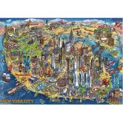 Puzzle Educa Mapa de Nueva York de 500 Piezas