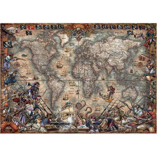 Puzzle Educa Mapa de Piratas de 2000 Piezas