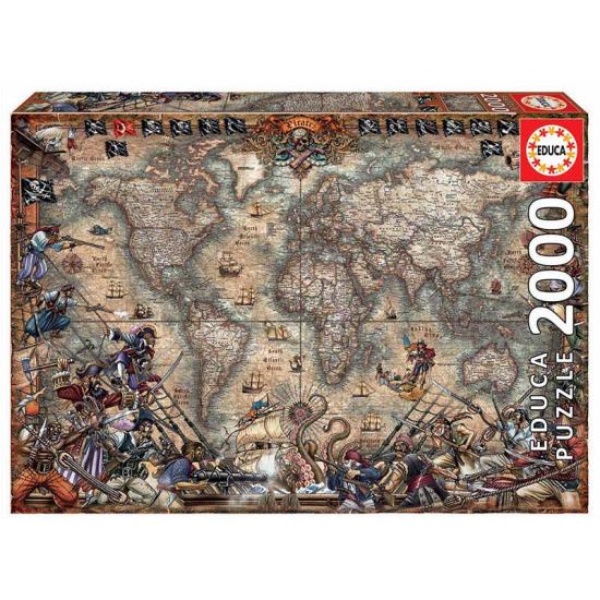 Puzzle Educa Mapa de Piratas de 2000 Piezas