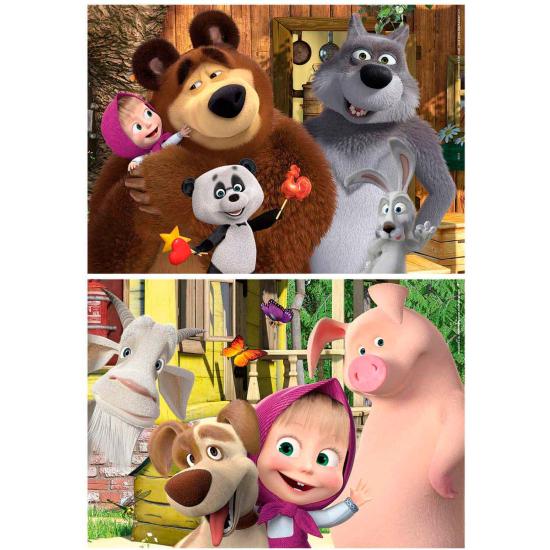 Puzzle Educa Masha y Michka de 2 x 48 Piezas