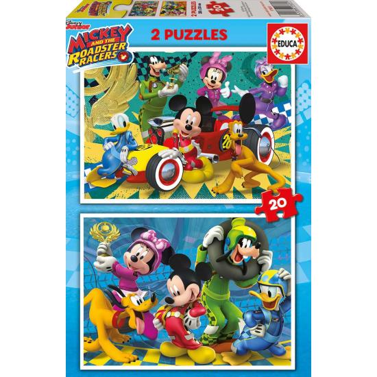 Puzzle Educa Mickey y los Superpilotos de 2 x 20 Piezas