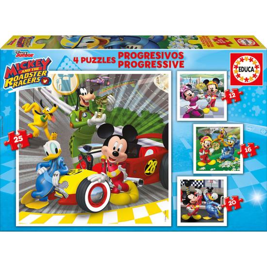 Puzzle Educa Mickey y los Superpilotos Progresivos 12+16+20+25