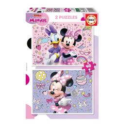 Puzzle Educa Minnie de 2 x 48 Piezas
