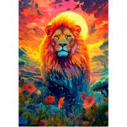 Puzzle Educa Mirada Majestuosa de León de 500 Piezas