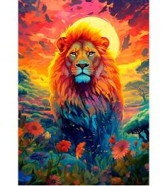 Puzzle Educa Mirada Majestuosa de León de 500 Piezas