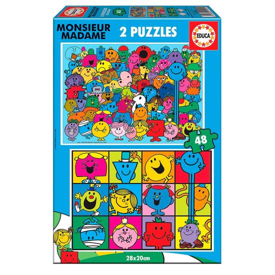 Puzzle Educa Monsieur Madame de 2 x 48 Piezas Puzzle Educa Monsieur Madame de 2 x 48 Piezas