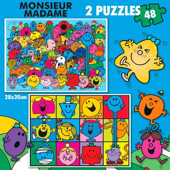 Puzzle Educa Monsieur Madame de 2 x 48 Piezas Puzzle Educa Monsieur Madame de 2 x 48 Piezas
