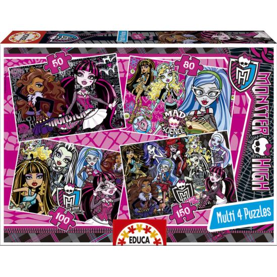 Puzzle Educa Monster High Multi 4Progresivo 50+80+100+150