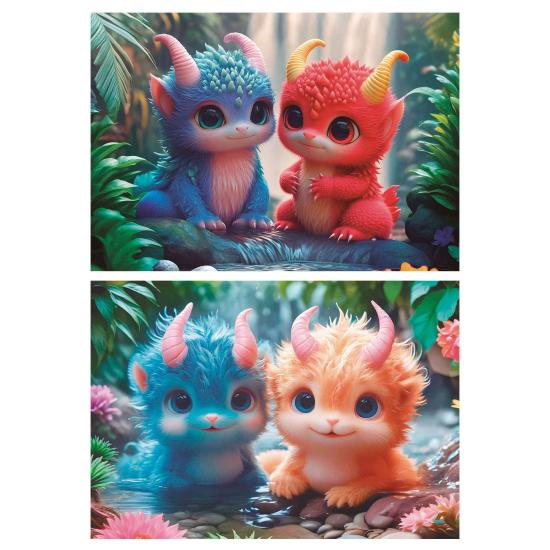 Puzzle Educa Monstruos Adorables 2 x 100 Piezas Puzzle Educa Monstruos Adorables 2 x 100 Piezas
