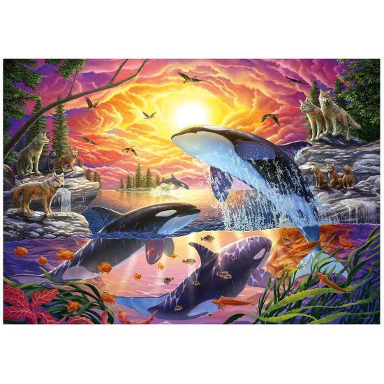 Puzzle Educa Orcas y Lobos de 4000 Piezas Puzzle Educa Orcas y Lobos de 4000 Piezas