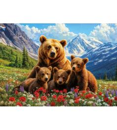 Puzzle Educa Osos Grizzly en Canadá de 1000 Piezas