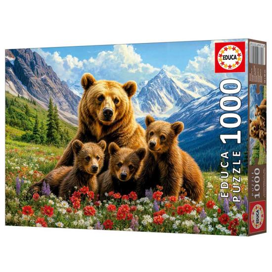Puzzle Educa Osos Grizzly en Canadá de 1000 Piezas