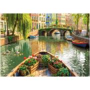 Puzzle Educa Paseo en Barco por Ámsterdam de 1000 Piezas