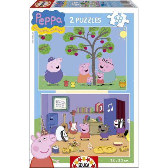 Puzzle Educa Peppa Pig 2 x 48 Piezas