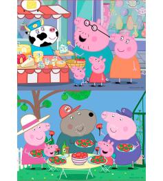 Puzzle Educa Peppa Pig de 2 x 25 Piezas Madera