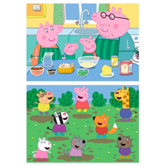 Puzzle Educa Peppa Pig de 2 x 25 Piezas Madera
