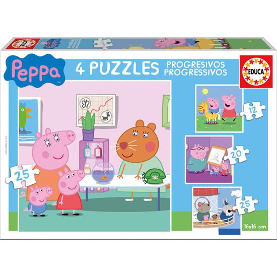 Puzzle Educa Peppa Pig Progresivo 12+16+20+25 Piezas