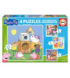 Puzzle Educa Peppa Pig Progresivo 12+16+20+25 Piezas