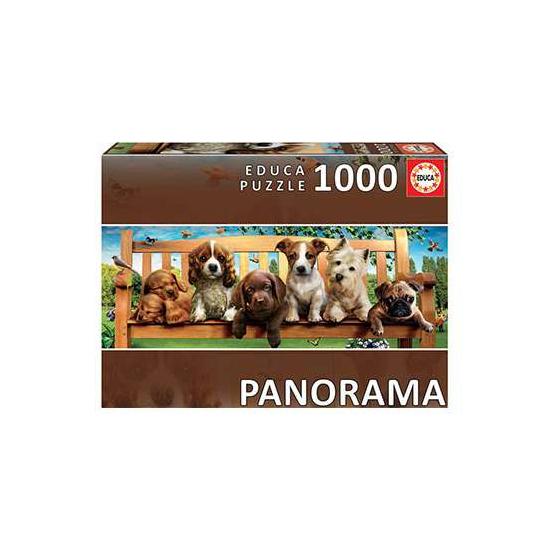 Puzzle Educa Perritos en el Banco Panorama de 1000 Pzs Puzzle Educa Perritos en el Banco Panorama de 1000 Pzs