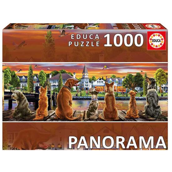 Puzzle Educa Perros en el Embarcadero de 1000 Piezas Puzzle Educa Perros en el Embarcadero de 1000 Piezas