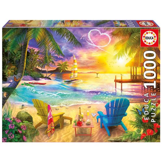 Puzzle Educa Playa del Amor de 1000 Piezas