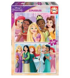 Puzzle Educa Princesas Disney 2 x 100 Piezas