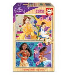 Puzzle Educa Princesas Disney de 2 x 25 Piezas Madera