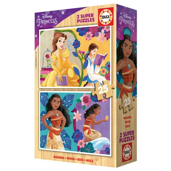 Puzzle Educa Princesas Disney de 2 x 25 Piezas Madera Puzzle Educa Princesas Disney de 2 x 25 Piezas Madera