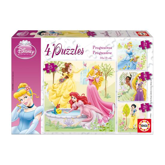 Puzzle Educa Princesas Progresivo 12+16+20+25 Piezas
