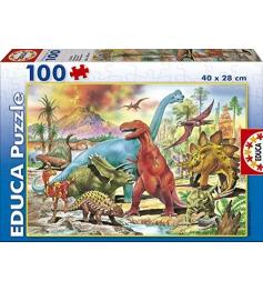 Puzzle Educa Dinosaurios de 100 Piezas