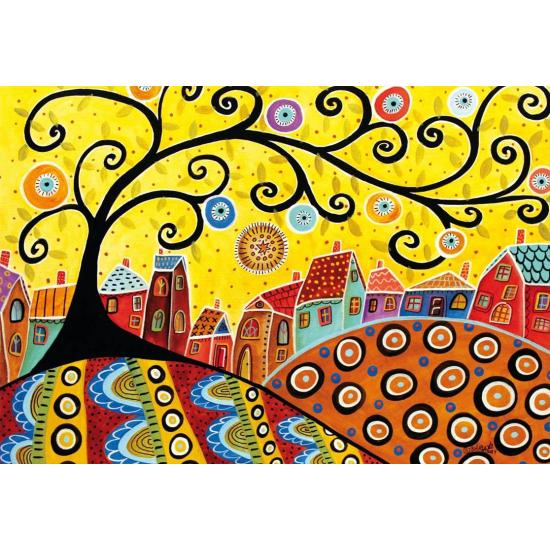 Puzzle Educa Pueblo de Flores de 1000 Piezas