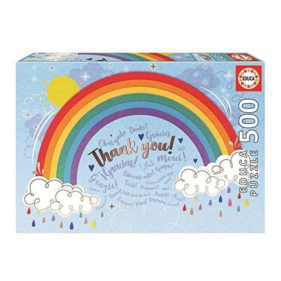 Puzzle Educa Rainbow Gracias de 500 Piezas