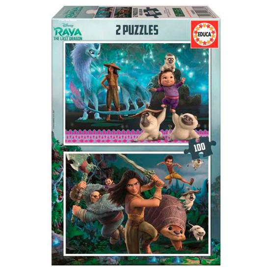 Puzzle Educa Raya y el Último Dragón 2 x 100 Piezas