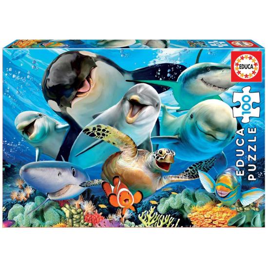 Puzzle Educa Selfie Bajo el Agua de 100 Piezas