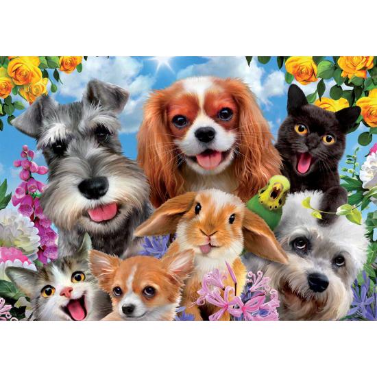 Puzzle Educa Selfie de Mascotas de 200 Piezas