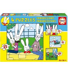 Puzzle Educa Simon Progresivo 12+16+20+25 Pzs